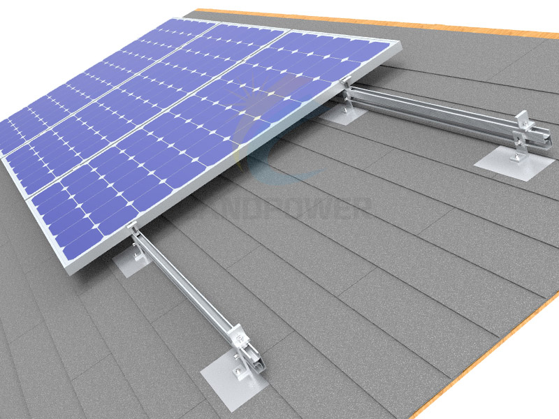Asphalt roof solar mounting