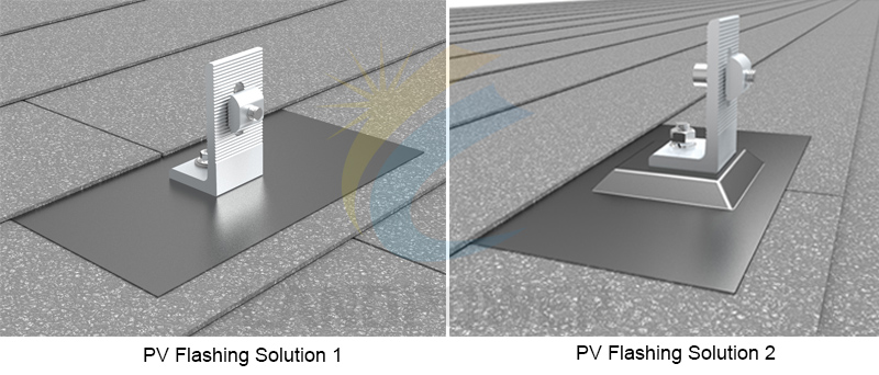 Solar roof flashing kits