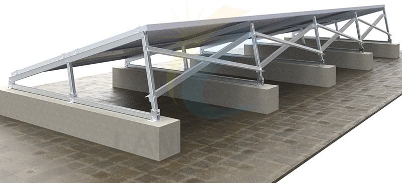 concrete flat roof solar mounting 