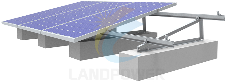 triangle flat roof solar mounting