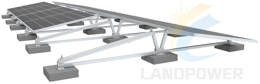 flat roof solar mounting for large panel